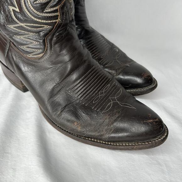 Tomy Lama Cowboy Boots Men’s Size 10 D Dark Brown Style K1305 main image 7
